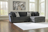 Prime Furniture - Ashley Furniture - Biddeford Sectional - RAF 2-Piece Sectional with Chaise / Shadow - 35504S1